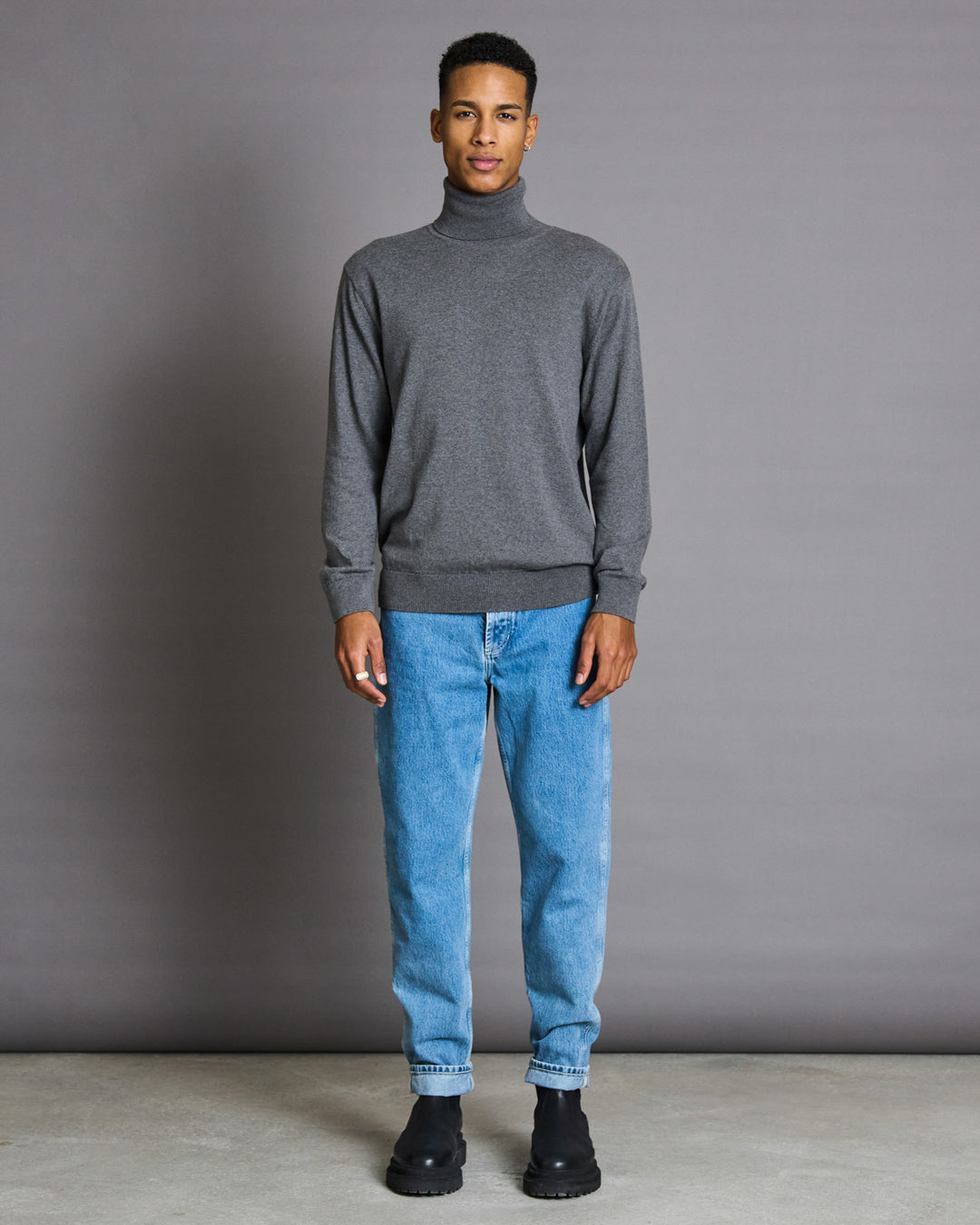 Mens fitted turtleneck sweater new arrivals